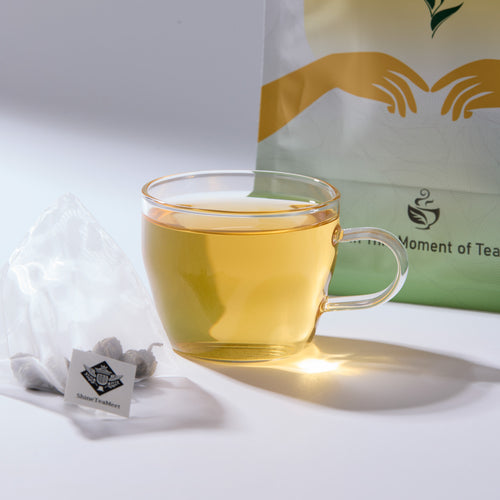 Osmanthus Oolong Tea served with Shine Tea Meet tea packaging