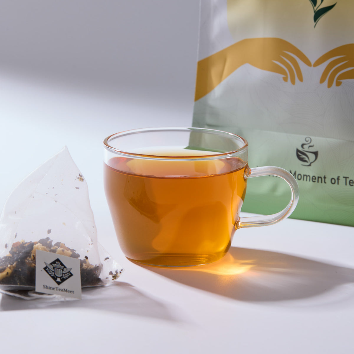 Lychee Black Tea served with Shine Tea Meet tea packaging Main image
